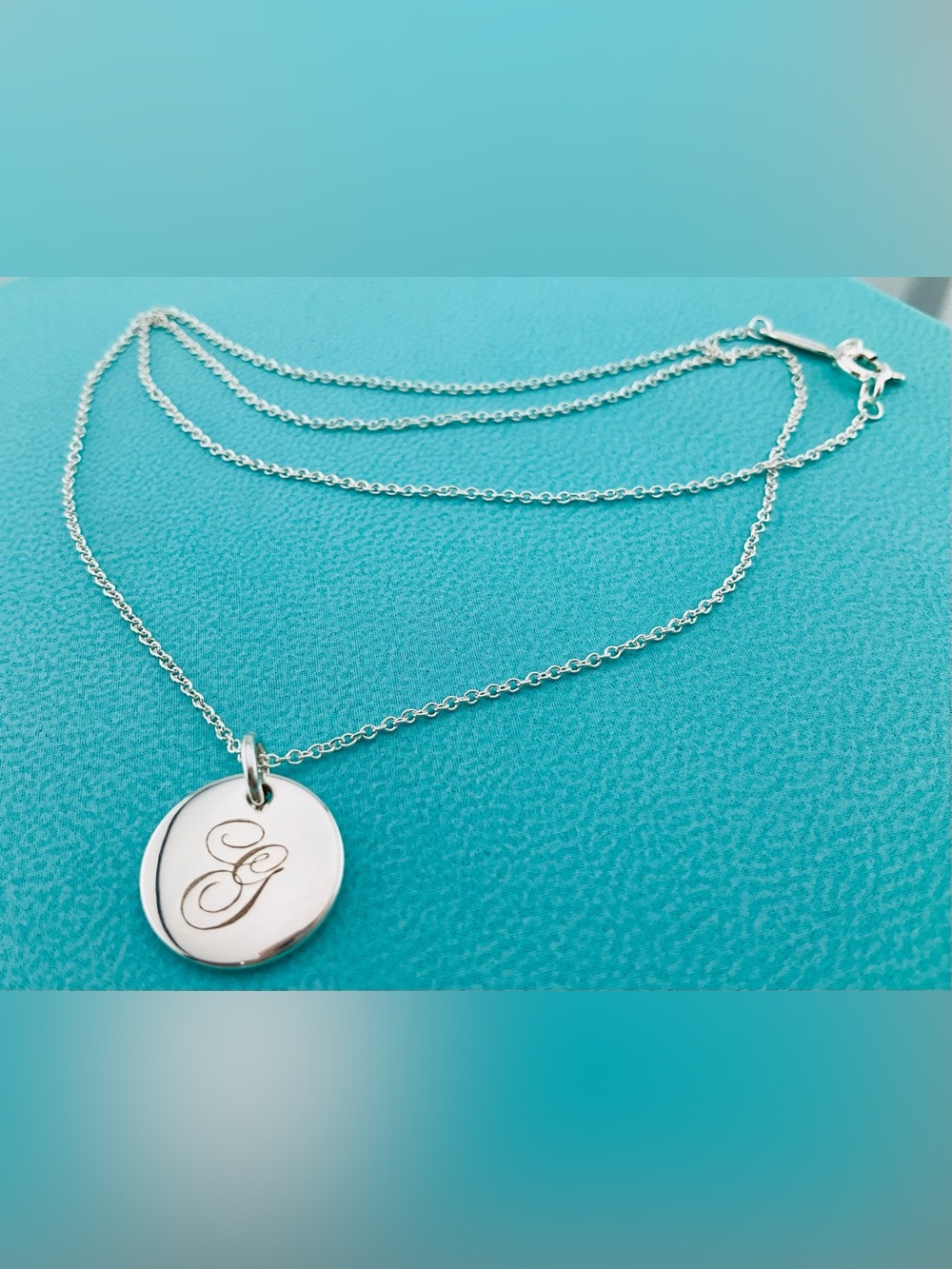 Tiffany Letter G Disc Necklace